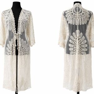 Elegant Lace Kimono Cardigan